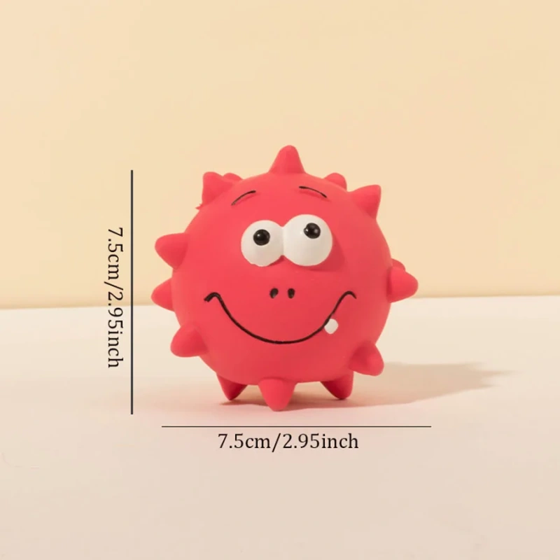 Cute Squeaky Pet Dog Interactive Chew Toy Puppy Bite Resistant Thorn Tooth Cleaning Toy Molar Chew Toys for Dogs Supplies
