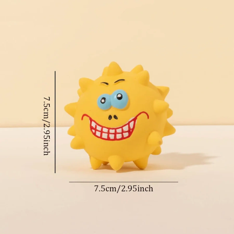 Cute Squeaky Pet Dog Interactive Chew Toy Puppy Bite Resistant Thorn Tooth Cleaning Toy Molar Chew Toys for Dogs Supplies