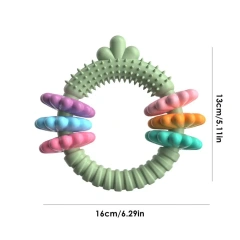 Chew Rings For Dogs Heavy Duty Strong Tough Chew Toy Rubber Puppy Teething Ring For Medium & Large Breed Aggressive Chewers