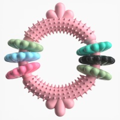 Chew Rings For Dogs Heavy Duty Strong Tough Chew Toy Rubber Puppy Teething Ring For Medium & Large Breed Aggressive Chewers