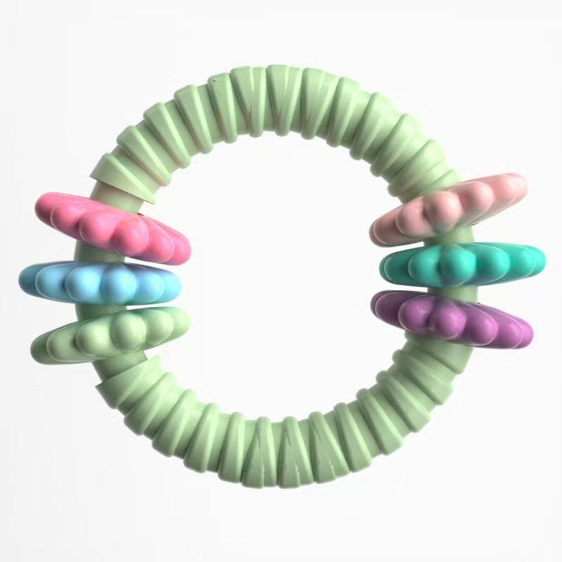 Chew Rings For Dogs Heavy Duty Strong Tough Chew Toy Rubber Puppy Teething Ring For Medium & Large Breed Aggressive Chewers