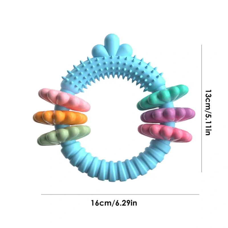 Chew Rings For Dogs Heavy Duty Strong Tough Chew Toy Rubber Puppy Teething Ring For Medium & Large Breed Aggressive Chewers