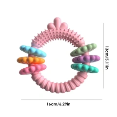 Chew Rings For Dogs Heavy Duty Strong Tough Chew Toy Rubber Puppy Teething Ring For Medium & Large Breed Aggressive Chewers