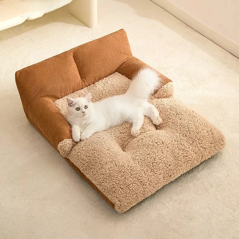 New kennel Winter warm Teddy small dog sleeping dog bed Sofa pet cat pad Neck care pet products