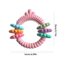 Chew Rings For Dogs Heavy Duty Strong Tough Chew Toy Rubber Puppy Teething Ring For Medium & Large Breed Aggressive Chewers