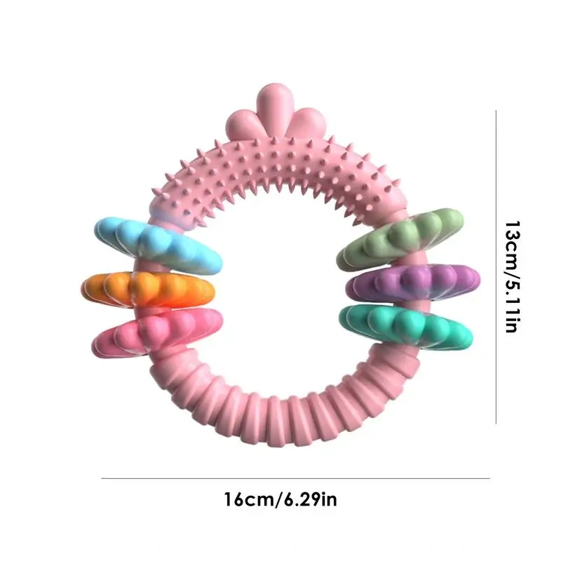 Chew Rings For Dogs Heavy Duty Strong Tough Chew Toy Rubber Puppy Teething Ring For Medium & Large Breed Aggressive Chewers