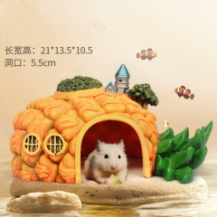 Mini Aquarium Decoration Fruit House Pineapple House Landscape Accessories Artificial Resin Crafts Fish Tank Fish Fry Decoration