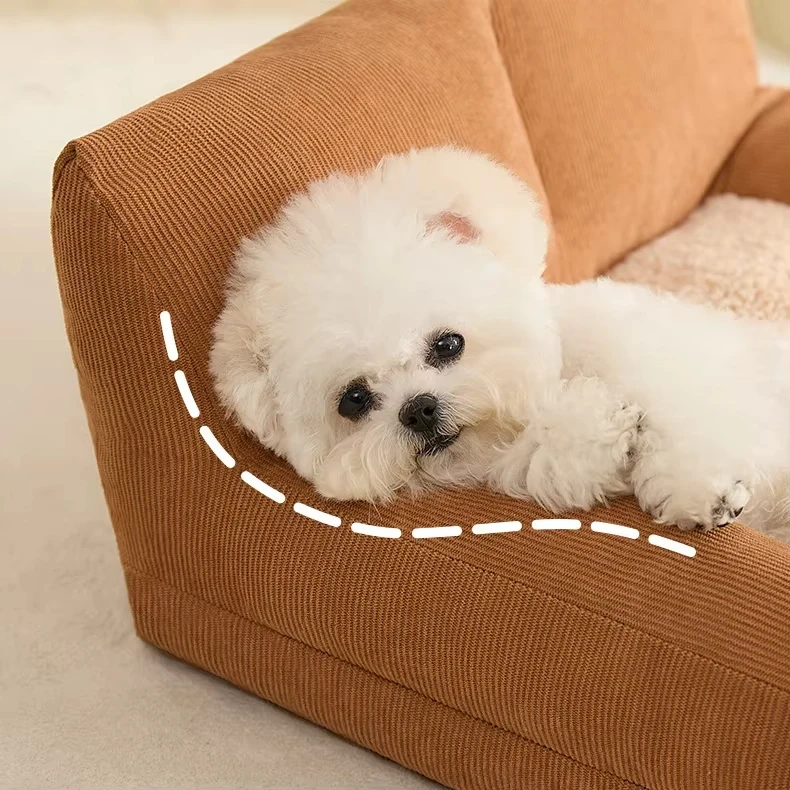 New kennel Winter warm Teddy small dog sleeping dog bed Sofa pet cat pad Neck care pet products