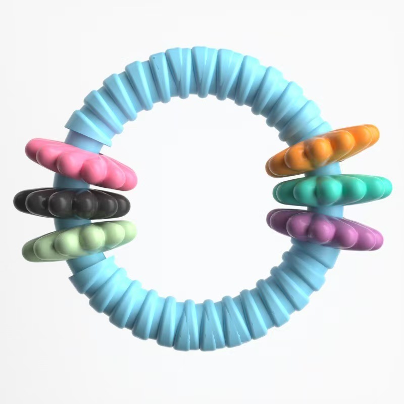 Chew Rings For Dogs Heavy Duty Strong Tough Chew Toy Rubber Puppy Teething Ring For Medium & Large Breed Aggressive Chewers