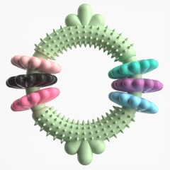 Chew Rings For Dogs Heavy Duty Strong Tough Chew Toy Rubber Puppy Teething Ring For Medium & Large Breed Aggressive Chewers