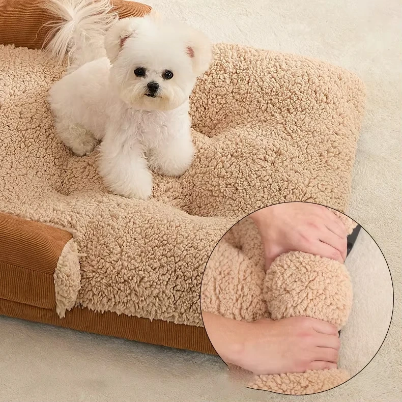 New kennel Winter warm Teddy small dog sleeping dog bed Sofa pet cat pad Neck care pet products
