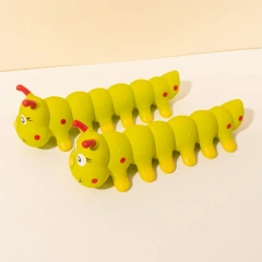 Caterpillar Pet Dog Squeaky Toy for Small Medium Dog Pet Interactive Funny Chew Puppy Molar Toys Release Anxiety Pet Supplies