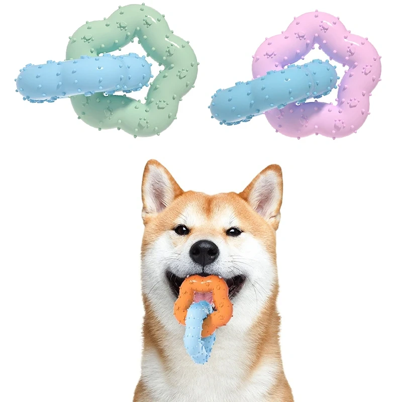 Dog Chew Toy Puppy Teeth Cleaning Teeth Toy Pet Rubber Bite-resistance Teeth Grinding Chewing Toys Dog Training Toy Pet Supplies