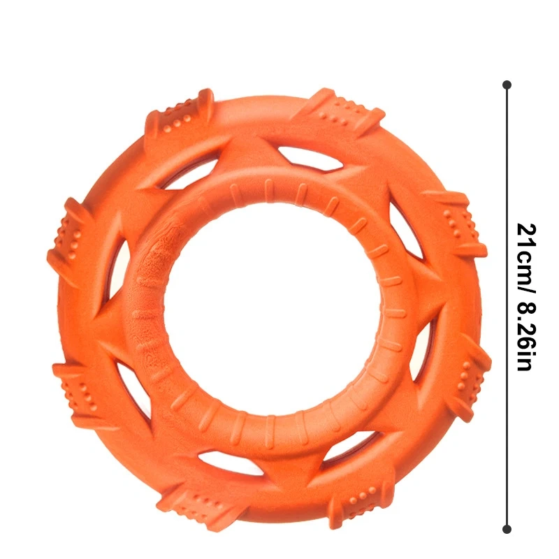 Rubber Dog Toys for Dog Chewing Bite Resistant Squeaky Training Playing Toy Interactive Dog Toys for Large Dogs Teeth Cleaning