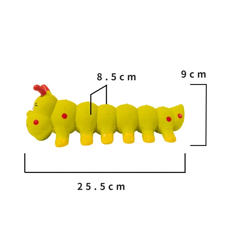 Caterpillar Pet Dog Squeaky Toy for Small Medium Dog Pet Interactive Funny Chew Puppy Molar Toys Release Anxiety Pet Supplies