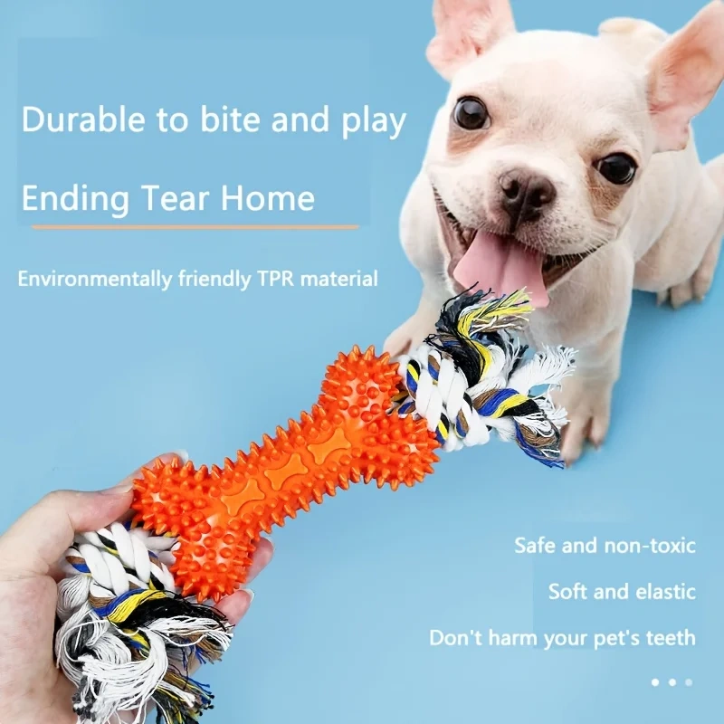 Dog teething toys, chewing toys, entertainment and boredom interactive toys, knot toys, teeth cleaning and chewing toys