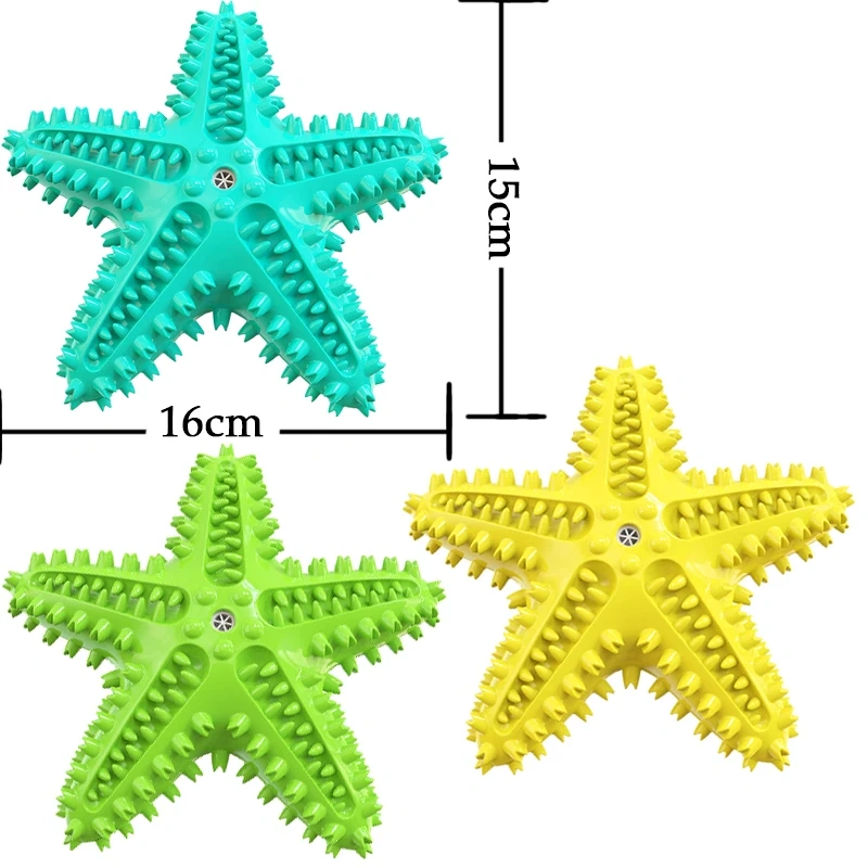 Dog Toys For Large Dogs Tooth Cleaning Chew Funny Interactive Training Starfish Toy Accessories Squeaky Toys TPR Toys Beagle