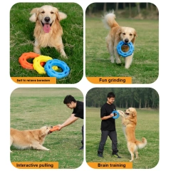 Rubber Dog Toys for Dog Chewing Bite Resistant Squeaky Training Playing Toy Interactive Dog Toys for Large Dogs Teeth Cleaning