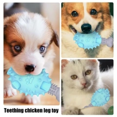 Puppy Chew Toys Bite-Resistant Interactive Chew Toys Chicken Leg Shaped Toys Puppy Teething Toys For Small Medium Large Dogs