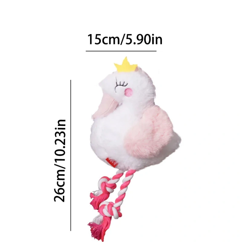 Pet Dog Plush Toy Swan Sound Toys For Small Medium Large Dogs Anti Bite Interactive Dog Teeth Cleaning Chew Toy Pet Supplies