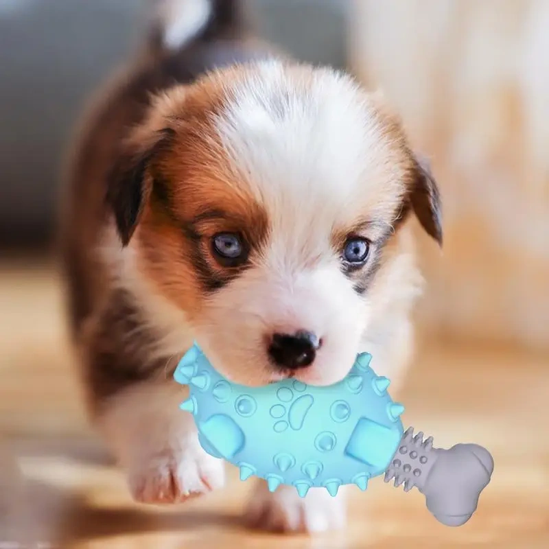 Puppy Chew Toys Bite-Resistant Interactive Chew Toys Chicken Leg Shaped Toys Puppy Teething Toys For Small Medium Large Dogs
