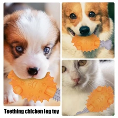 Puppy Chew Toys Bite-Resistant Interactive Chew Toys Chicken Leg Shaped Toys Puppy Teething Toys For Small Medium Large Dogs