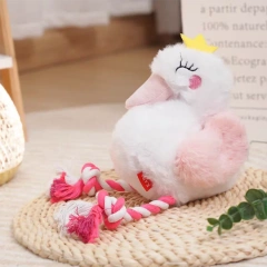 Pet Dog Plush Toy Swan Sound Toys For Small Medium Large Dogs Anti Bite Interactive Dog Teeth Cleaning Chew Toy Pet Supplies