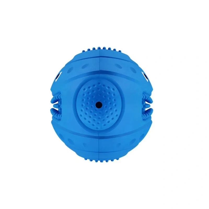 Sounding Rugby Pet Toy Natural Rubber Teething Toy Bite-resistant Tooth-cleaning Chewing Dog Toy