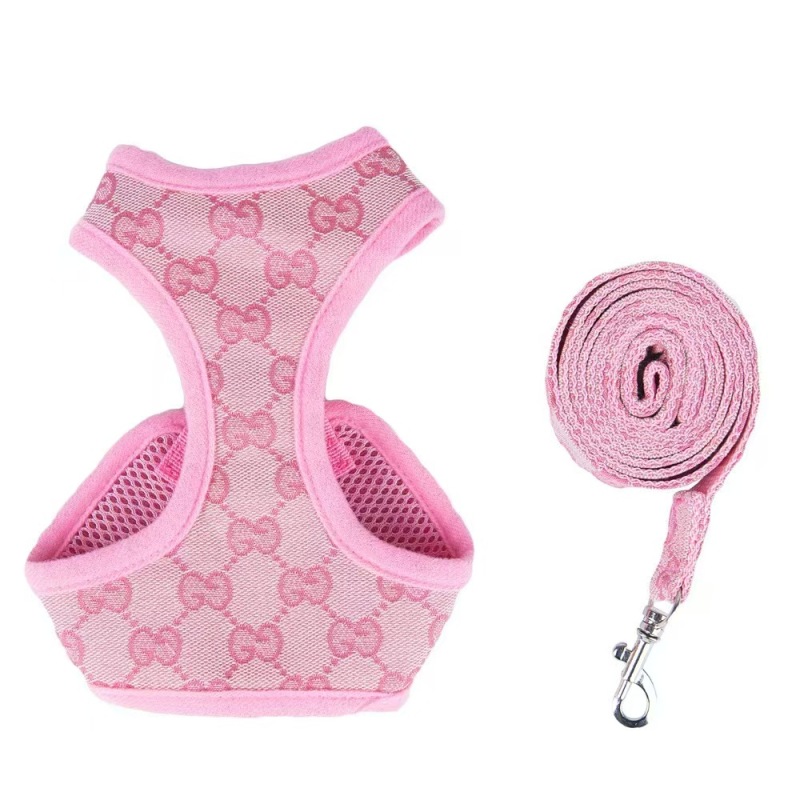 Designer Pet Cat Dog Harness Lead Set Leash Reversible Luxury Dog Vest Harness For Small Dogs Chihuahua Pug Chest Strap Puppy