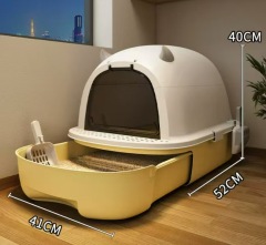 Extra Large Fully Enclosed Cat Toilet Splash-proof, Sand-proof and Odor-proof Dual-purpose Arenaros Para Gato Cat Accessories