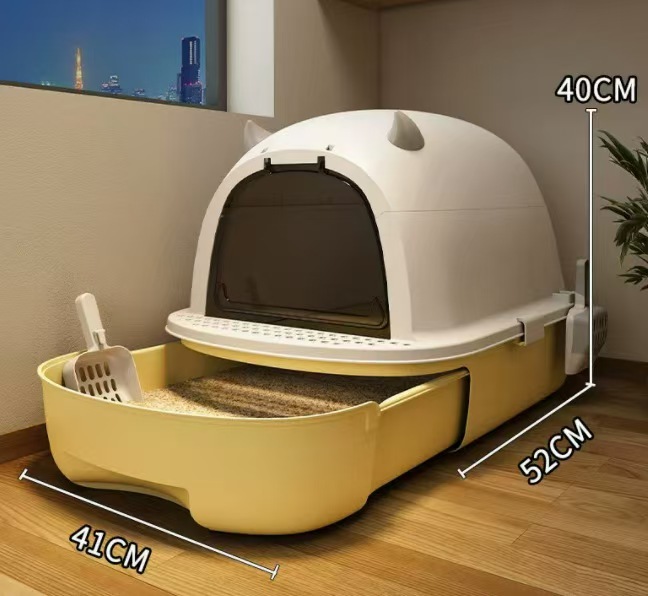 Extra Large Fully Enclosed Cat Toilet Splash-proof, Sand-proof and Odor-proof Dual-purpose Arenaros Para Gato Cat Accessories
