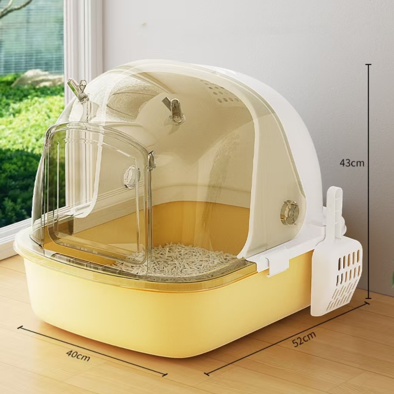 Warming Cat Litter Box Oversized Enclosed Cat Toilet Cat Poop Box Drawer Style Flip Cover Splash Proof And Odor Proof Supply