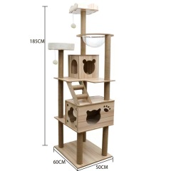 Cat Tree Sisal Rope Cat Tower Cat Scrapers Scratching Post for Cats Toys,Grinding Paws Multi-Level Cat Climbing Frame