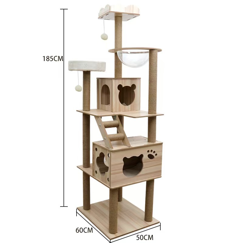 Cat Tree Sisal Rope Cat Tower Cat Scrapers Scratching Post for Cats Toys,Grinding Paws Multi-Level Cat Climbing Frame