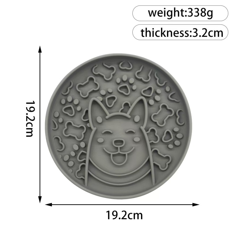 New pet slow food cat and dog bowl with suction cup silicone dog bowl