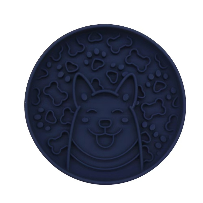 New pet slow food cat and dog bowl with suction cup silicone dog bowl