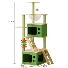 Cat Tree Sisal Rope Cat Tower Cat Scrapers Scratching Post for Cats Toys,Grinding Paws Multi-Level Cat Climbing Frame
