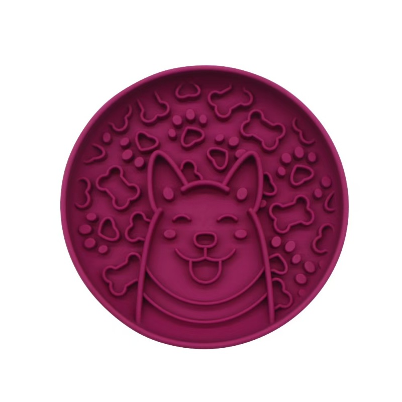 New pet slow food cat and dog bowl with suction cup silicone dog bowl