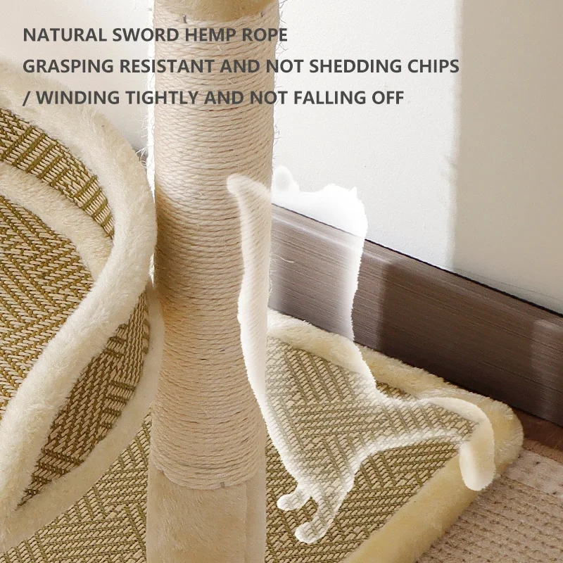 Sisal cat climbing frame cat scratching post four seasons universal villa jumping small apartment integrated multi-layer