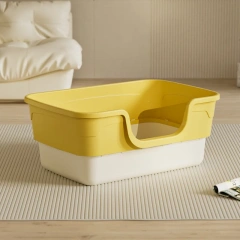 Cat litter box oversized splash-proof semi-closed open cat toilet extra large kitten litter box cat supplies
