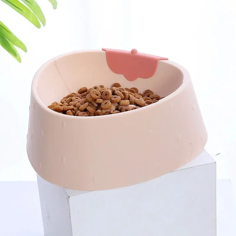 Pet Bowl INS Wind Strawberry Tableware Anti overturning Cat Food Dog Food Bowl Drinking Water Cat Food Bowl