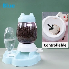 New 2-in-1 Cat Bowl Water Dispenser Automatic Water Storage Pet Dog Cat Food Bowl Food Container with Waterer Pet Waterer Feeder