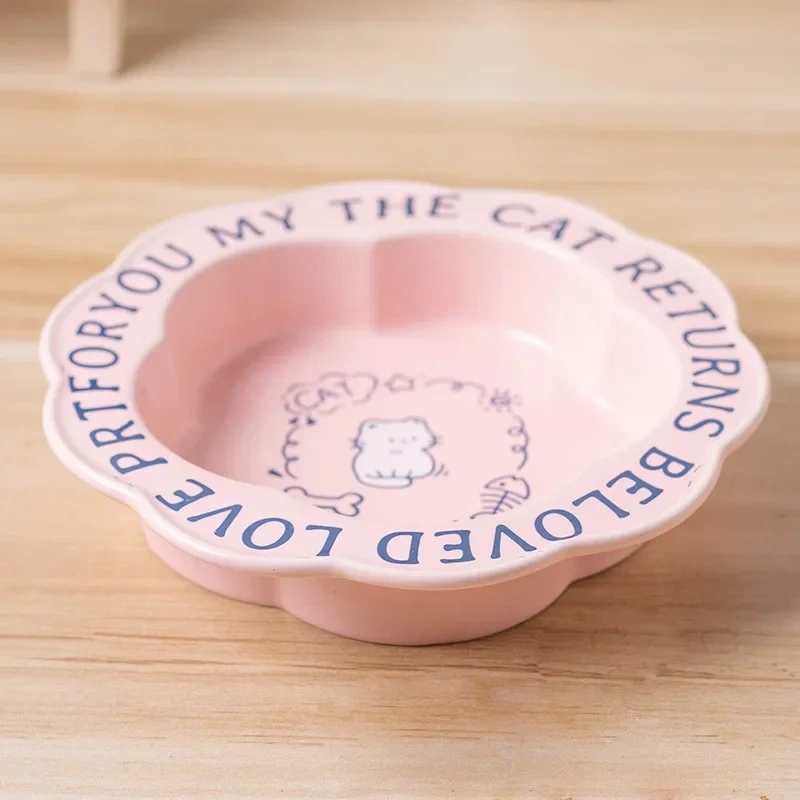 Persian Cat Bowl Anti-Black Chin Cat Canned Food Ceramic Bowl Small Dog Food Bowl With Wooden Shelf Anti-Knockover Water Cup