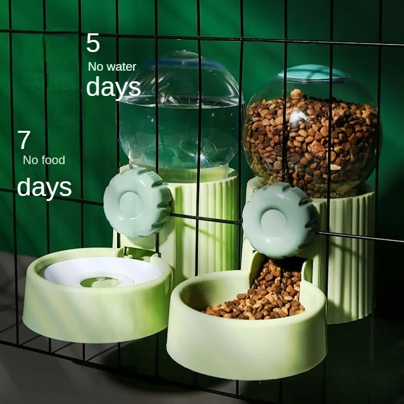 Large-capacity Pet Automatic Feeder Pet Hanging Water Fountain Ual-purpose Hanging Cage Dog and Cat Drinking Fountain Pet Bowl