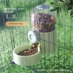 Large-capacity Pet Automatic Feeder Pet Hanging Water Fountain Ual-purpose Hanging Cage Dog and Cat Drinking Fountain Pet Bowl