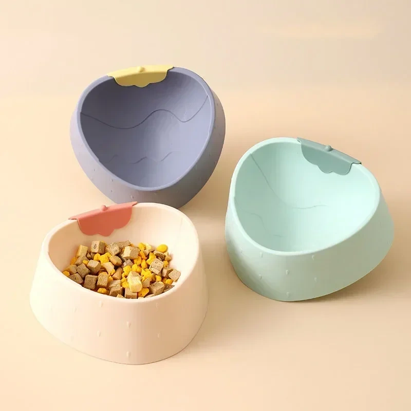Pet Bowl INS Wind Strawberry Tableware Anti overturning Cat Food Dog Food Bowl Drinking Water Cat Food Bowl