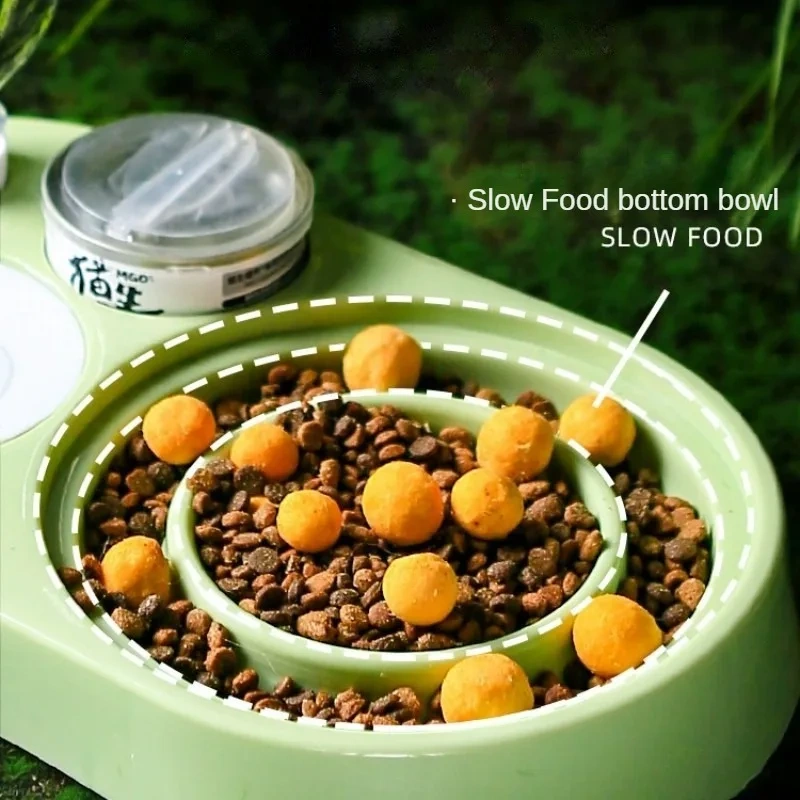 3 in 1 Pet Feeder Multifunctional All-in-one Bowl with 500ML Large Capacity Automatic Drinking Bottle Cat Dog Leak-proof Feeder