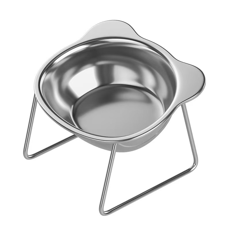 304 stainless steel cat and dog bowl protects the cervical vertebrae and prevents tipping