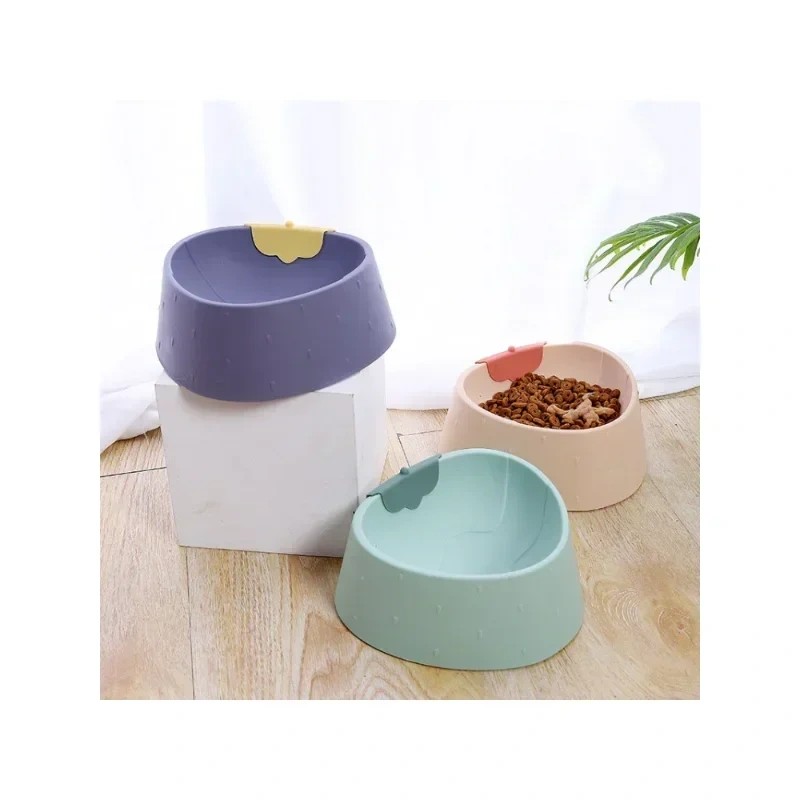 Pet Bowl INS Wind Strawberry Tableware Anti overturning Cat Food Dog Food Bowl Drinking Water Cat Food Bowl