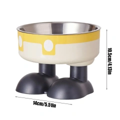 High Raised Cat Food Bowls Large Foot Tilted Raised Cat Bowl Anti-Slip Elevated Cat Dog Food Bowls Creative Cat Feeding Bowls